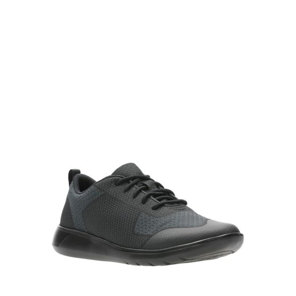 Clarks Girls Scape Civic Kid Trainers Black | CA-3874960